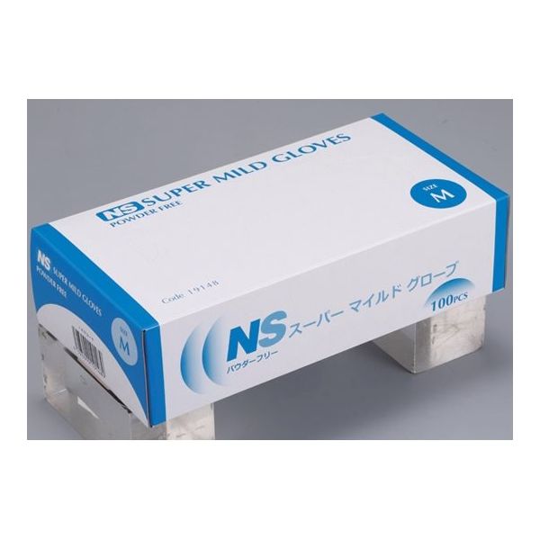 日昭産業 スーパーマイルドグローブ M 1セット(100枚×20箱入) 19148 1セット(2000枚) 67-6645-18（直送品）