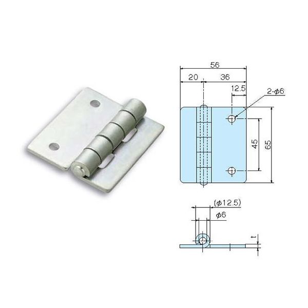 ホシモト 平蝶番 F-4 1個 62-2985-68（直送品）