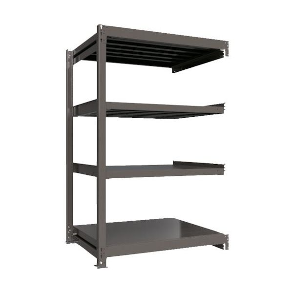 ICHIMAI 重量ボルトレスラック 段荷重1000Kg H1800×W1200×D900 天地4段 連結グレー TH1000-649R4（直送品）