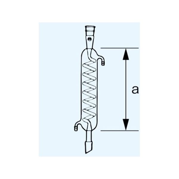 日本理化学器械 冷却器 グラハム型 上部15 下部15 a長さ200mm 4108-200 1個 65-8664-41（直送品）
