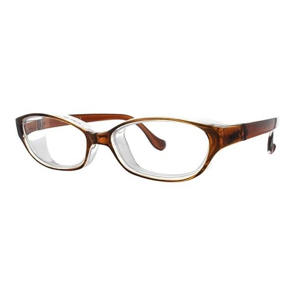 名古屋眼鏡 花粉対策メガネ スカッシースタイル レギュラー ブラウン 8732-02 1本 68-0312-21（直送品）