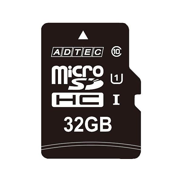 アドテック microSDHCメモリーカード 32GB Class10 SD変換アダプタ付 AD-MRHAM32G/10 1個（直送品）