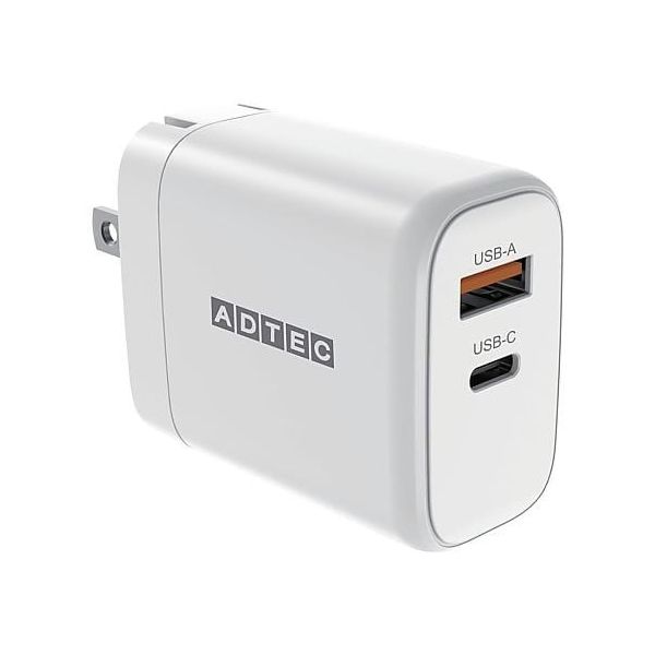 アドテック PD充電器 最大65W ホワイト APD-V065AC-WH 1個 67-7463-85（直送品）