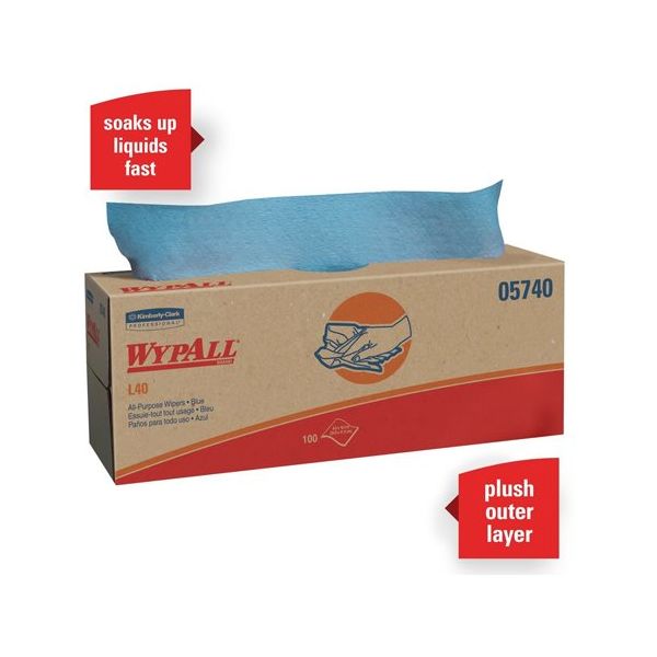 Fisherbrand(TM) CleanーWipe(クリーンワイプ) ウェット 青 100枚×9ボックス入 19-130-3475（直送品）