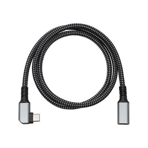 アイネックス PD100W対応 USB3.2Gen1 TypeーC 横L型延長ケーブル 80cm U31CC-LF08 1個（直送品）