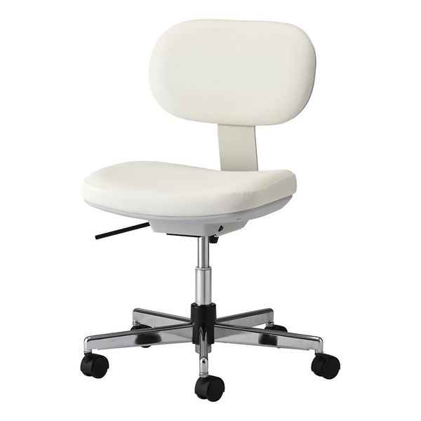 ノーリツイス 導電チェア 背付き 導電 ウレタン巻双輪キャスター(EH型)ホワイト DC-EH16W 1個 1-8180-21（直送品）
