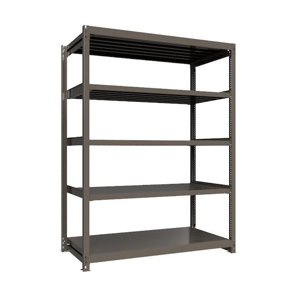 ICHIMAI 重量ボルトレスラック 段荷重1000Kg H2400×W1800×D900 天地5段 単体グレー TH1000-869T5（直送品）