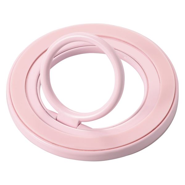 スマホリング マグネット 360度回転 リング 着脱可能 フラット設計 ピンク P-STRMK360PN エレコム 1個（直送品）