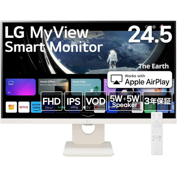 LG Electronics Japan  24.5インチ フルHDスマートモニター(1920x1080/IPS) 25SR50F-W（直送品）