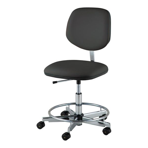 アズワン 快適クリーンルームチェア(フィット)ブラック リング有り 4-6130-02 1個（直送品）