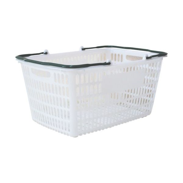 大和産業 買い物かご SLー20 ナチュラル把手エバーグリーン SL-20-NREGR 1個 538-0377（直送品）