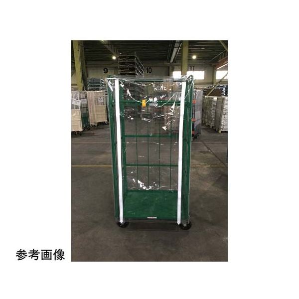 ウツヰ カゴ台車850×650×1700H用 防じんカバー 透明 KP-2 1枚 67-3120-09（直送品）