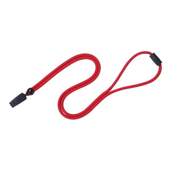 Trimate 名札クリップ付き丸紐ストラップ レッド TR-STP018-RD 1個 67-4921-10（直送品）