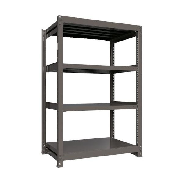 ICHIMAI 重量ボルトレスラック 段荷重1000Kg H1800×W1200×D750 天地4段 単体グレー TH1000-647T4（直送品）