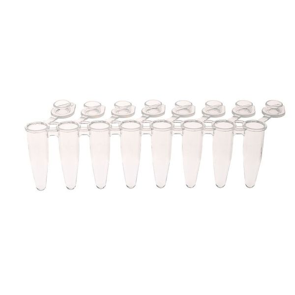 CELLTREAT PCR 8チューブ 0.2mL フラットキャップ付 クリア 1箱(120個入) 230463 1個 68-1903-61（直送品）
