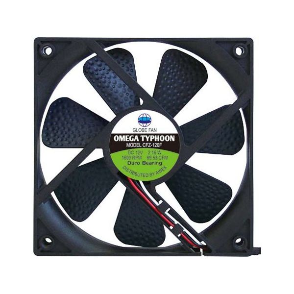 アイネックス OMEGA TYPHOON 120mm 標準タイプ CFZ-120FB 1個 67-9231-58（直送品）