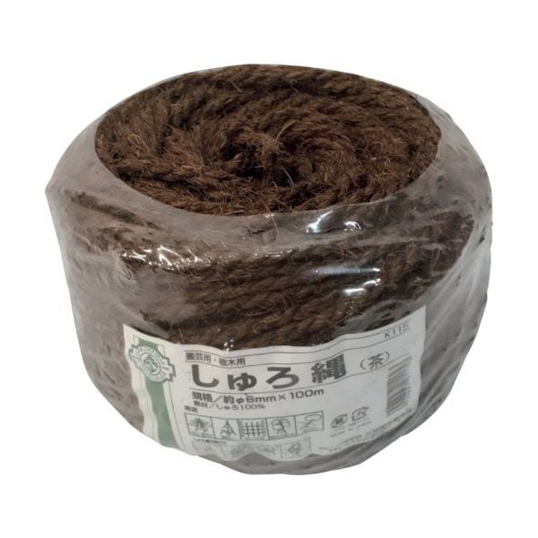 加藤伝蔵商店 伝蔵 棕櫚縄 100m茶6mm K115 1セット(20個) 428-9132（直送品）