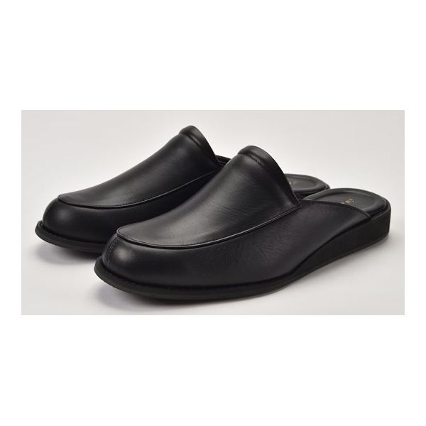ラッキーベル イーグリーン・ビジネススリッパ/コンフォート100 ブラック M 67-8174-50 1足（直送品）