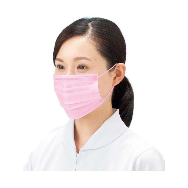 リーブル バリアローブ 混入対策マスクピンク2PLY耳掛けタイプ 100枚入 NO.2835 1セット(3000枚:100枚×30箱)（直送品）