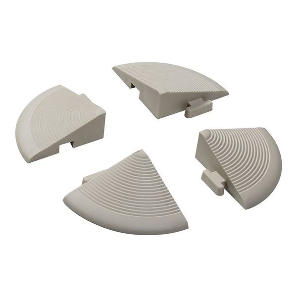 アネスティ 珪藻土 ジョイント式バスマット用コーナーF4個セット ベージュ ZKI1601 1セット(4個) 64-4206-11（直送品）