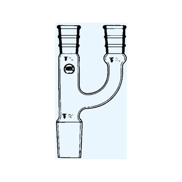 日本理化学器械 分留管(二又連結管)TS上部15 TS下部24 TS側管24 070-2424 1個 65-8674-28（直送品）
