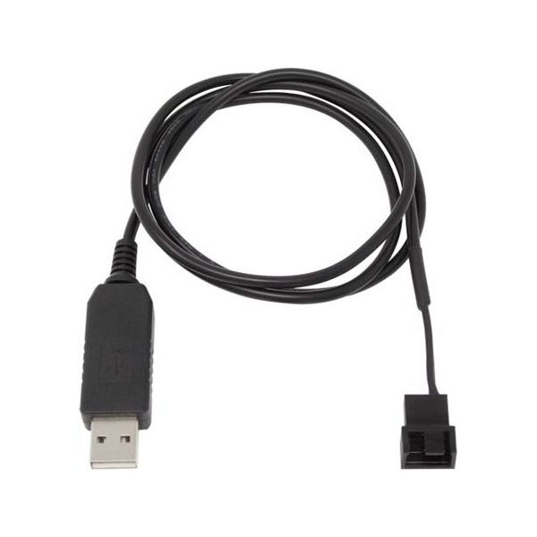 アイネックス ファン用USB電源変換ケーブル 12V昇圧タイプ CA-USB12VA 1個 67-9218-49（直送品）