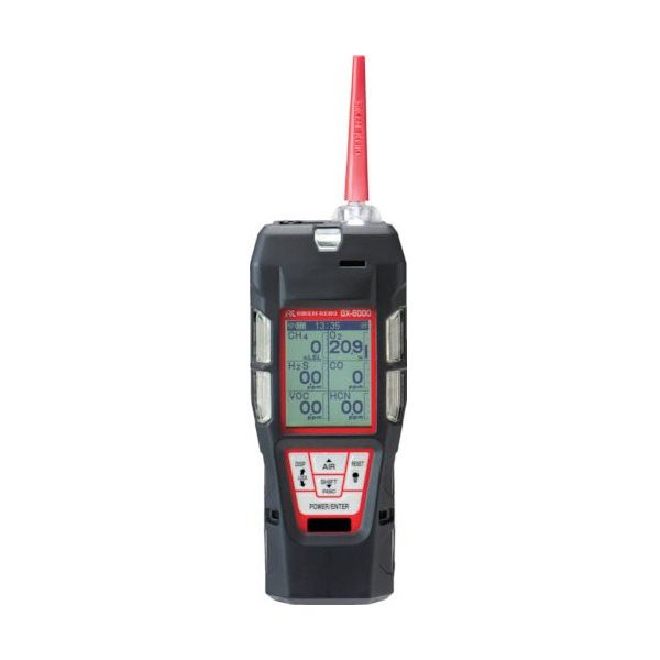 理研計器 理研 ポータブルマルチガスモニター Model GXー6000 充電池式 AH111P200L 1台 427-7383（直送品）