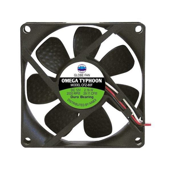 アイネックス OMEGA TYPHOON 80mm 標準タイプ CFZ-80FB 1個 67-9231-73（直送品）