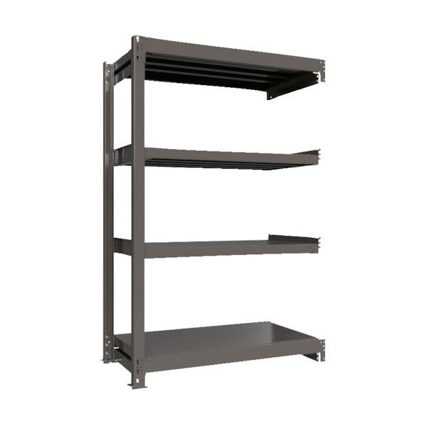 ICHIMAI 重量ボルトレスラック 段荷重1000Kg H1800×W1200×D600 天地4段 連結グレー TH1000-646R4（直送品）