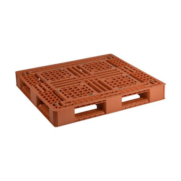 日本プラパレット NPC プラスチックパレットFA―1110 片面四方差し ブラウン FA-1110 1枚 452-6556（直送品）