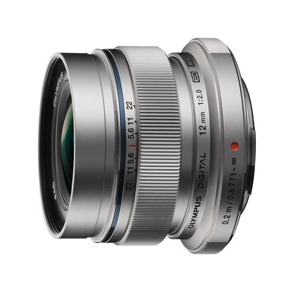 OM SYSTEM 交換レンズ M.ZUIKO DIGITAL ED 12mm F2.0 シルバー 64-9618-63 1本（直送品）