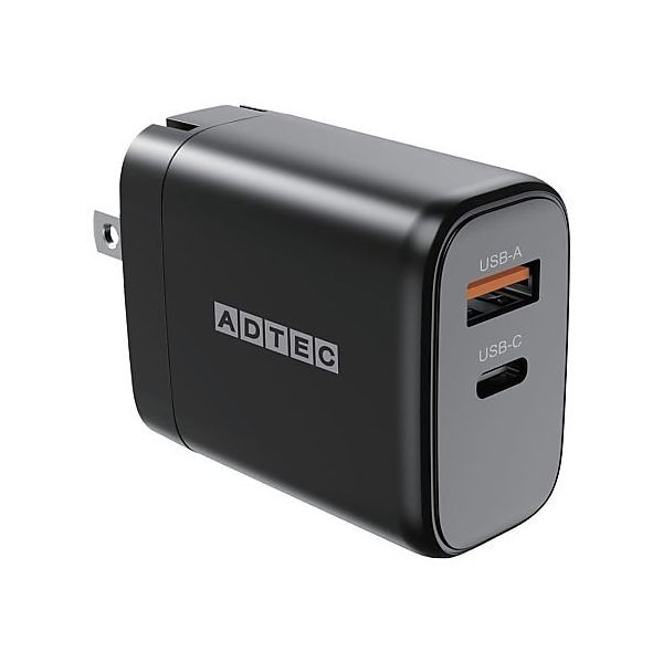 アドテック PD充電器 最大65W ブラック APD-V065AC-BK 1個 67-7463-84（直送品）