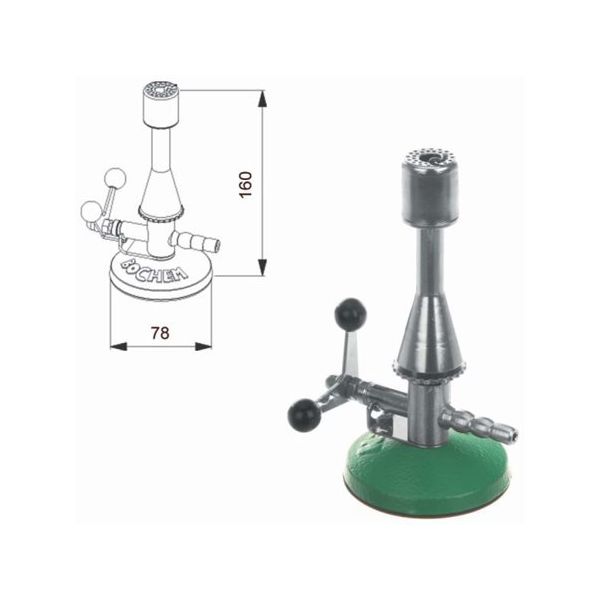 BOCHEM テクルバーナー ストップコック付き 天然ガス メタンガス対応 7150 1台 68-0513-01（直送品）