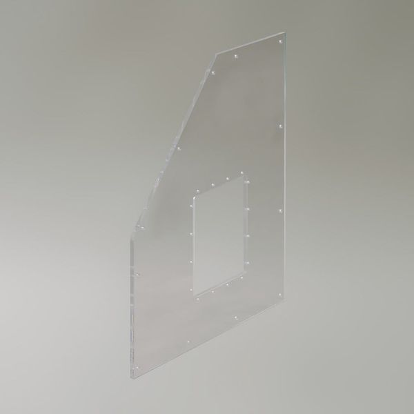 アズワン グロブロックス ワイド600用側面パネル 側面ポート付 4-6186-12 1個（直送品）