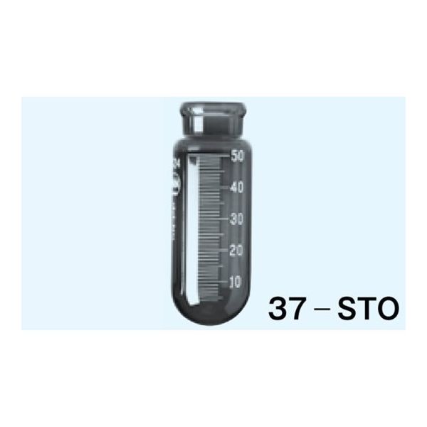 日本理化学器械 試験管 丸底 茶 最小目盛1mL 50mL TS24・径35×高さ96mm 37-STO 1個 65-8671-01（直送品）