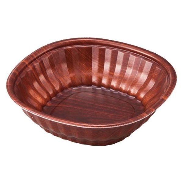 エフピコ 麺容器 B&H19-19(53) 本体 ひだBRW 30411919 1ケース(400個(50個×8)（直送品）