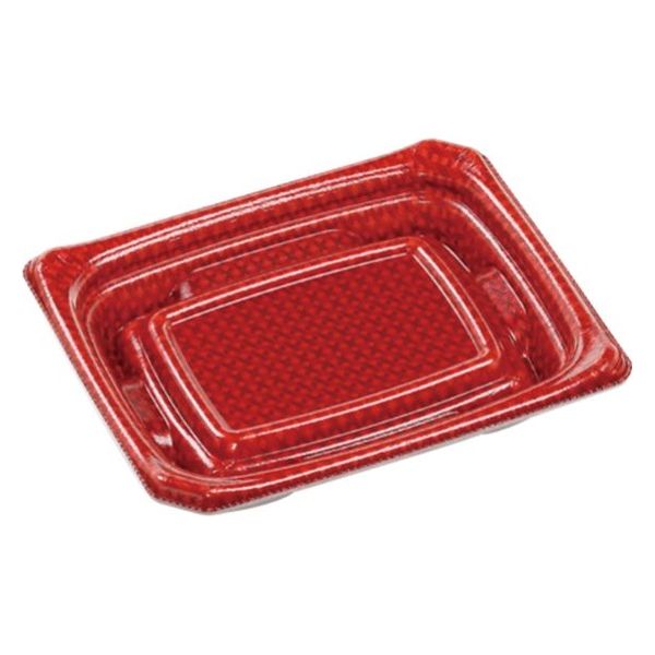 エフピコ 刺身容器 Uステージ15-12 本体 クロスD赤 40120205 1ケース(1200個(50個×24)（直送品）