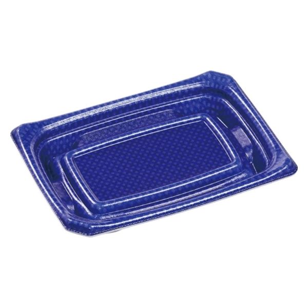 エフピコ 刺身容器 Uステージ17-12 本体 クロスD青 40120317 1ケース(1200個(50個×24)（直送品）