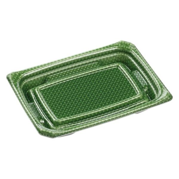 エフピコ 刺身容器 Uステージ18-13 本体 クロスD緑 40120416 1ケース(1000個(50個×20)（直送品）