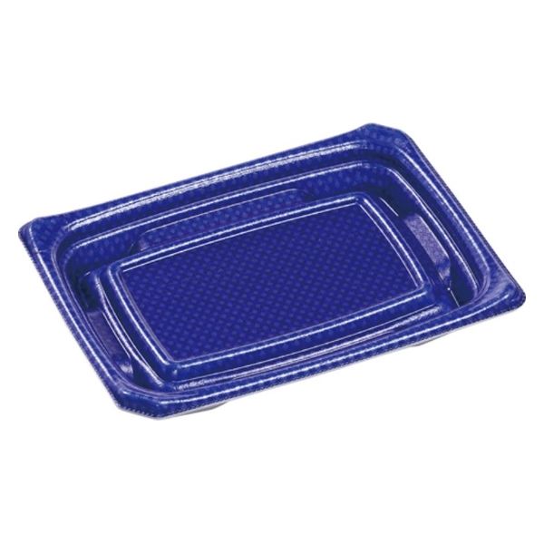 エフピコ 刺身容器 Uステージ18-13 本体 クロスD青 40120417 1ケース(1000個(50個×20)（直送品）