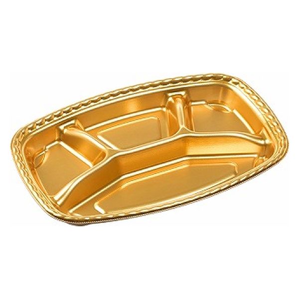 エフピコ オードブル容器 ティアラプラッター小判-8 本体 金 40701081 1ケース(400個(50個×8)（直送品）