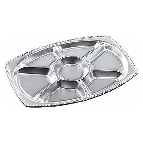 エフピコ オードブル容器 ティアラプラッター小判-50 本体 銀 40711501 1ケース(100個(10個×10)（直送品）