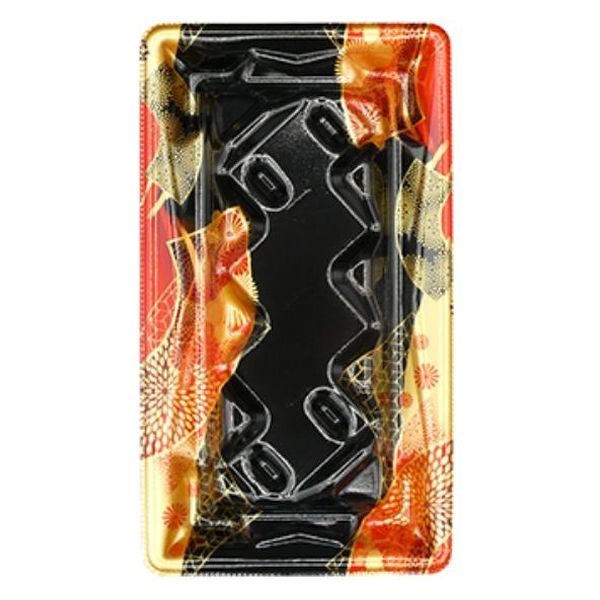 エフピコ 寿司容器 Sステージ1-4枠盛 本体 はな扇子赤 40954104 1ケース(1200個(50個×24)（直送品）