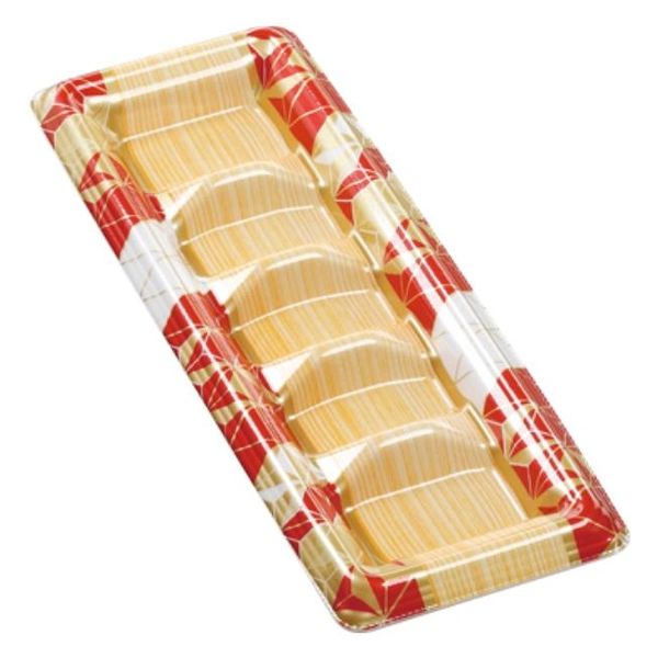 エフピコ 寿司容器 元助26-9(太巻5巻) 本体 あさぎ赤 41172609 1ケース(1000個(100個×10)（直送品）