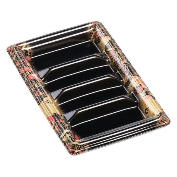 エフピコ 寿司容器 元助22-14(太巻8巻) 本体 京雅黒 41262214 1ケース(800個(100個×8)（直送品）