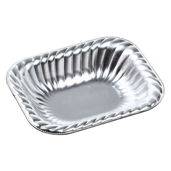 エフピコ オードブル容器 ティアラ角皿V12-30 本体 銀 41481231 1ケース(2400個(50個×48)（直送品）