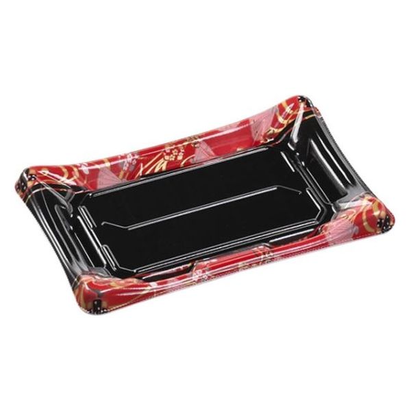 エフピコ 寿司容器 波錦2-4 本体 えびす赤 44410204 1ケース(900個(50個×18)（直送品）