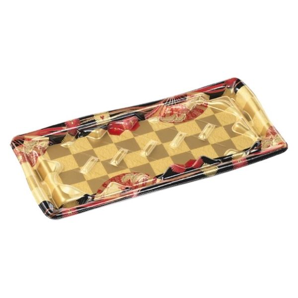 エフピコ 寿司容器 板盛2-6 本体 扇市松金 44452206 1ケース(600個(50個×12)（直送品）