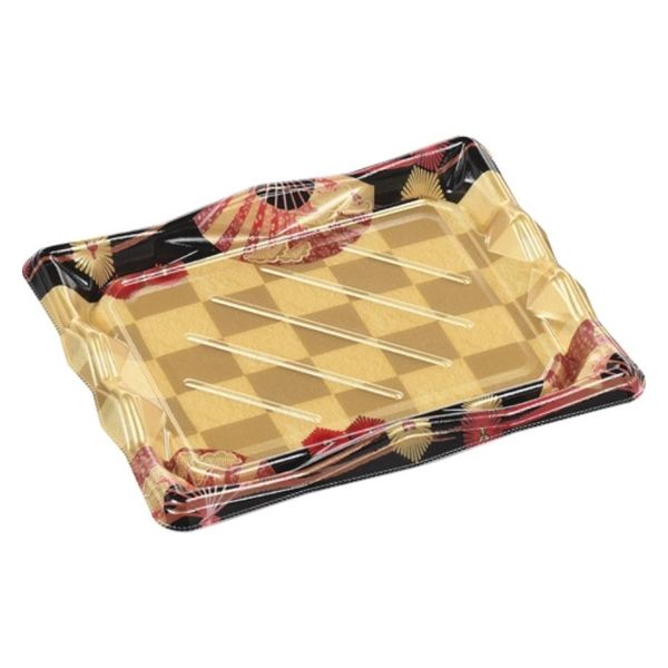 エフピコ 寿司容器 氷河3-4 本体 扇市松金 45140304 1ケース(600個(50個×12)（直送品）