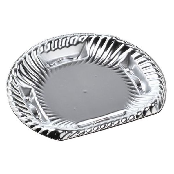 エフピコ オードブル容器 ティアラ半月皿18-16 本体 銀 45441816 1ケース(1200個(50個×24)（直送品）